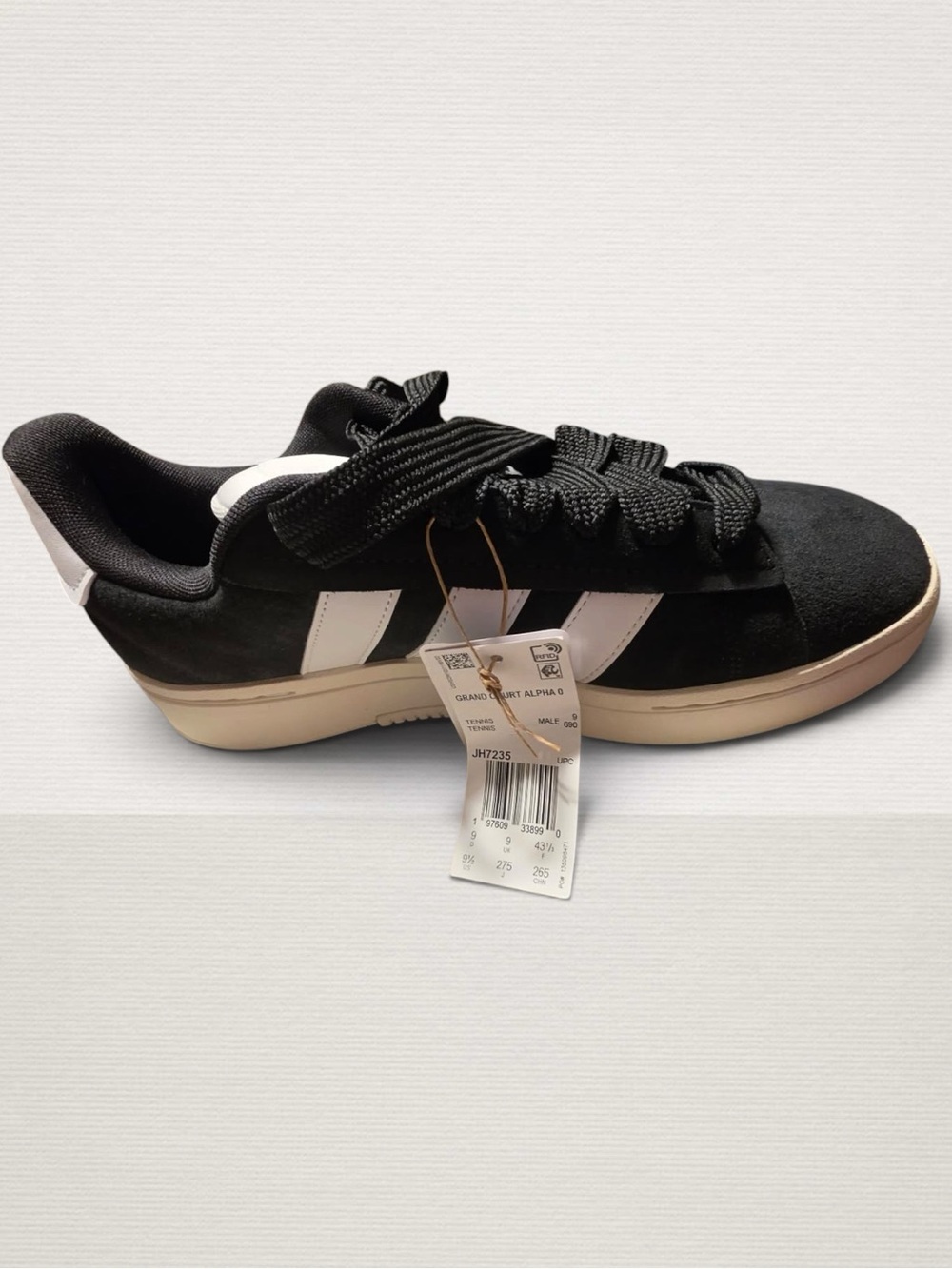 adidas Black and White Grand Court Alpha 00s Shoe Box Label - Picture 4 of 6